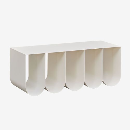 Table Basse Rectangulaire (100 X 40 Cm) Olavi Blanc Gardenia
