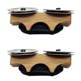 Clochettes De Doigt De Couleur Bois, Accessoires De Percussion Pour Cajon, Djembé, Tambour Kangourou