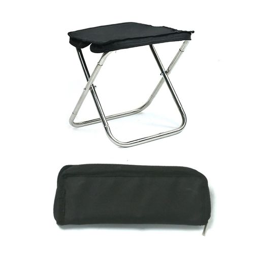2023 Nouvelle Chaise Pliante Portable Pour Camping, Plage, Pique-- Tabouret Léger D¿Accessoires De Pêche Avec Cadre En Acier Inoxydable Et Siège En Tissu Oxford (Bl