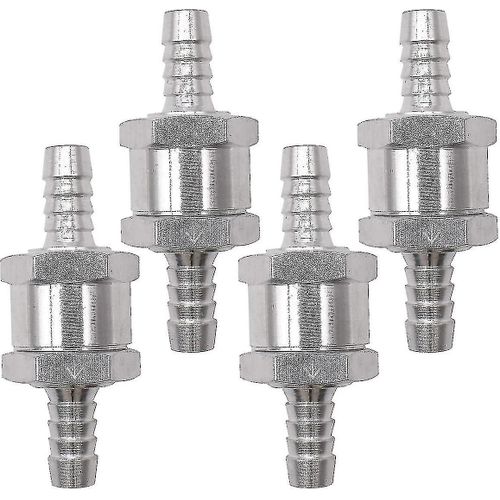 Clapet anti-retour en aluminium, clapet anti-retour en alliage d¿aluminium en argent de 4 pièces avec clapet anti-retour en alliage d¿aluminium (8mm)