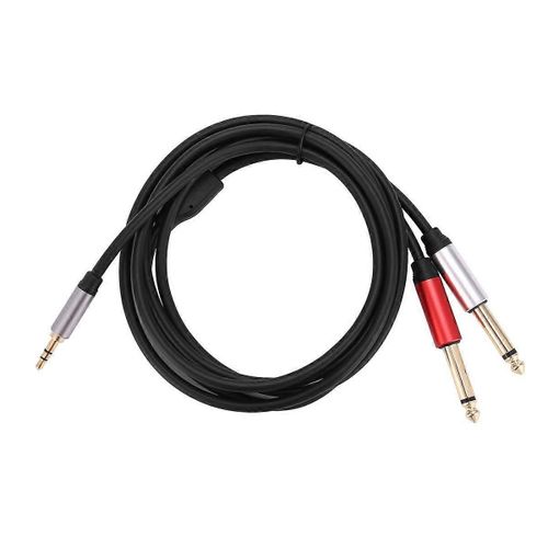Câble audio adaptateur jack 3,5 mm à double 6,5 mm pour basse de mixage de guitare