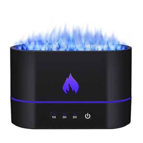 Lumière LED Humidificateur de flamme Diffuseur d¿huile essentielle Silencieux Chambre Brume Humidificateur Aroma Diffuseur Minuterie Humidificateur
