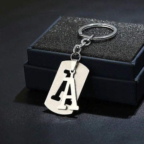 26 Lettre Anglais Simple En Acier Inoxydable Porte-Clés Ity Personnalité Combinaison Porte-Clés Sac À Dos Bijoux Amoureux Nom Cadeau