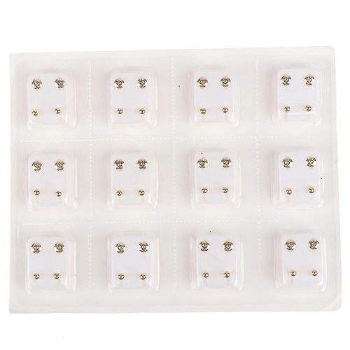 12 Paires Boucles D¿Oreilles Médicales Piercing Tool Ear Stud Surgical Steel Boucles D¿Oreilles Bijoux