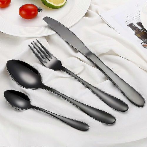 1012 Vaisselle haut de gamme 4 pièces Couteau et fourchette Set Blackkitchen Organisation Pots Vegetable Chopper Casseroles Poêles Réfrigérateur Organisateur Ustensiles de cuisine