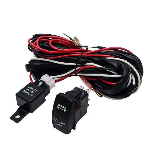 Interrupteur Marche/Arrêt À Bascule À Bascule À Led Avec Kit De Faisceau De Câblage De Relais 12v 40a Relais Pour Remorque De Bateau De Camping-Car