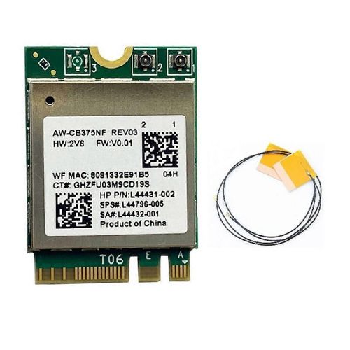 RTL8822CE Carte Wi-Fi 2.4G/5G Double Band Gigabit Carte réseau interne sans fil NGFF M.2 Wifi Bluetooth 5.1 Carte réseau