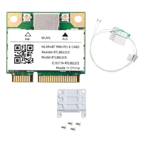 RTL8822CE 1200Mbps 2.4G/5Ghz 802.11AC Carte WiFi Mini PCIe Bluetooth 5.1 Carte réseau sans fil pour ordinateur portable/PC Wind 10/11