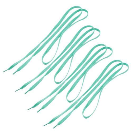 2 Paires Unisexe Teal Green Textured Sports Sneaker Shoelaces Shoe Strings
