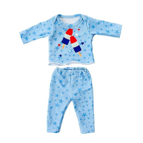 Fit Pour Poupée Fille À Manches Longues 18 Pouces Fille Poupée Vêtements Dress Up Robe De Crème Glacée Tricolore Et Casserole