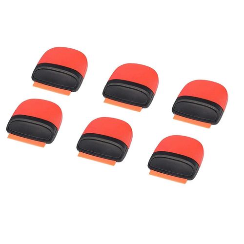 Mini grattoirs à lames en plastique, 6 grattoirs pour l¿enlèvement de l¿autocollant en verre de fenêtre, l¿ancienne étiquette et le nettoyage des décalcomanies