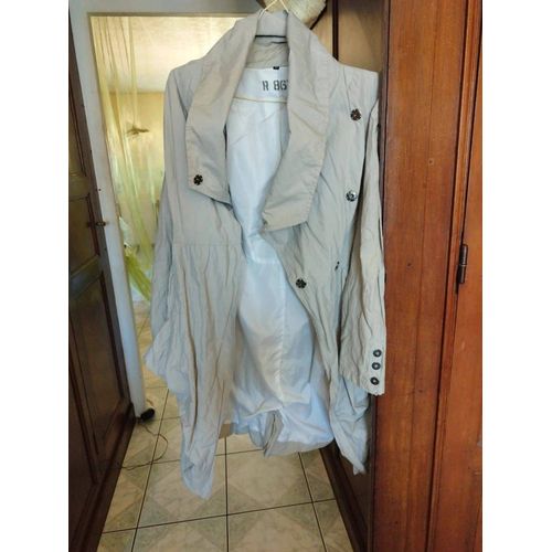 Manteau Trench Coat Beige 58% Coton L/40
