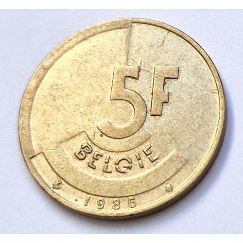 Pièce De Monnaie 5 Francs Baudouin 1er 1986 Belgique (En Néerlandais)