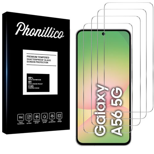 Verre Trempé pour Samsung Galaxy A56 5G [Pack 4] Film Vitre Protection Ecran Phonillico®