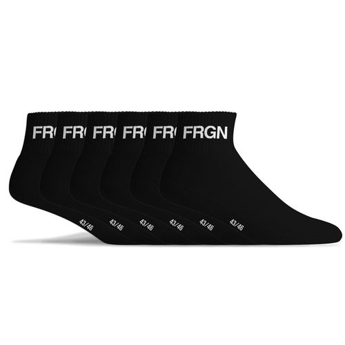 Lot De 6 Paires De Chaussettes Quarter Homme Freegun Noir