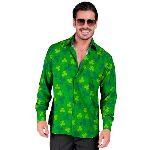 Chemise À Manches Longues Trèfles Saint Patrick Homme - Taille: S/M