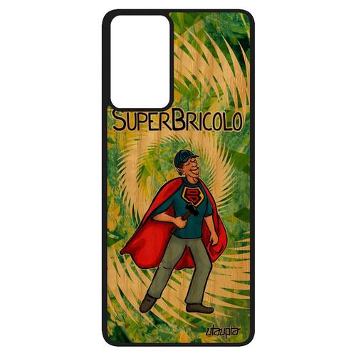 Coque Super Bricolo Pour Samsung A52s En Bois Silicone Etui Heros Drole Comics Vert Papa Comique Papy De Protection 4g Humour Galaxy