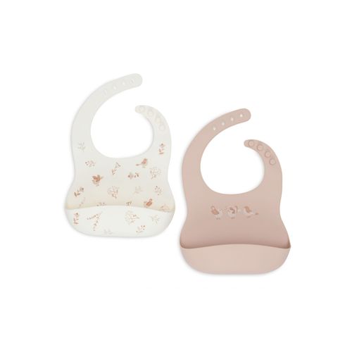 Lot De 2 Bavoirs Silicone Lovely Birds - Jollein
