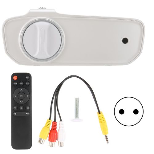 Mini projecteur Full HD 1080P LED Portable blanc perle équipement de Projection de bureau à domicile prise ue