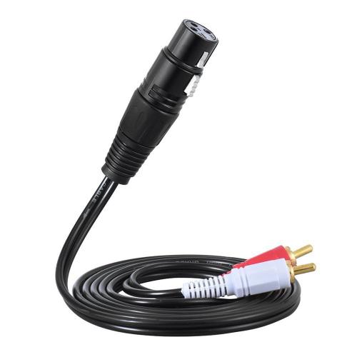1.5m / 5 Ft Stereo Cable D'audio En De Y Cable Cable De Connection 1 Xlr A 2 Fiche Rca Male