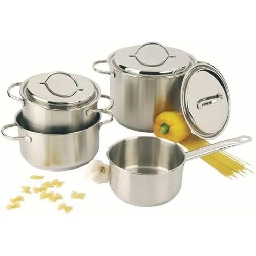 Casseroles - Demeyere - Lot De 4 - Acier Inoxydable 18/10 - Poignées Led - Couvercle Poli Brillant