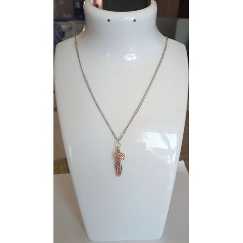 Collier + Pendentif Silhouette Couple Entrelace !