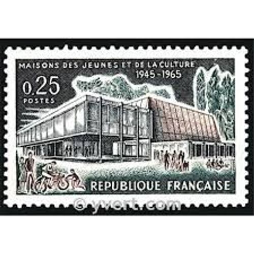 Maison Des Jeunes Et De La Culture À Troyes Année 1965 N° 1448 Yvert Et Tellier Luxe