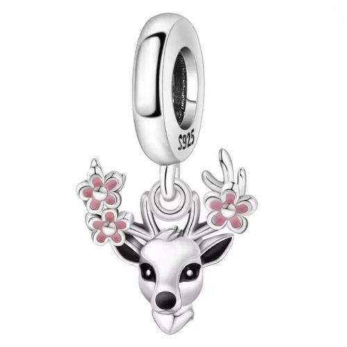 Charm / Breloque / Pendentif Pour Bracelet Cerf En Argent S925