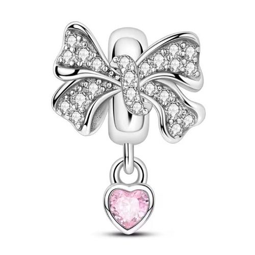 Charm / Breloque / Pendentif Pour Bracelet N?ud En Argent S925 Et Zircons
