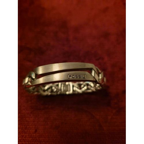 Bracelet Fossil En Acier Chromé
