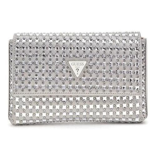 GUESS Sac de soirée argent pour femme - Zalina Mini Flap Clutch 300543