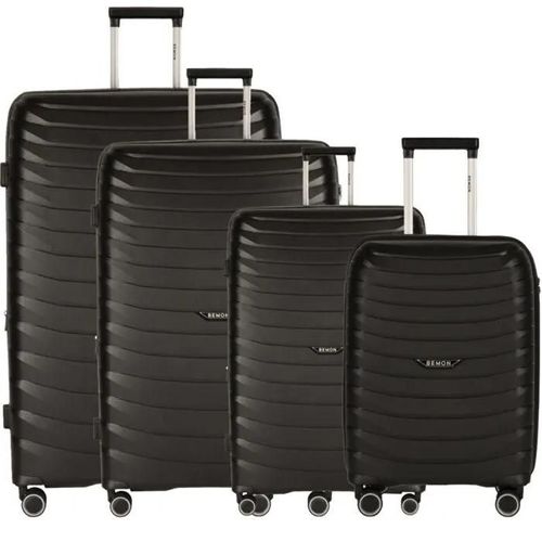 BEMON Lot de 4 valises 55cm, 66cm, 76cm et 85cm Noir Paris