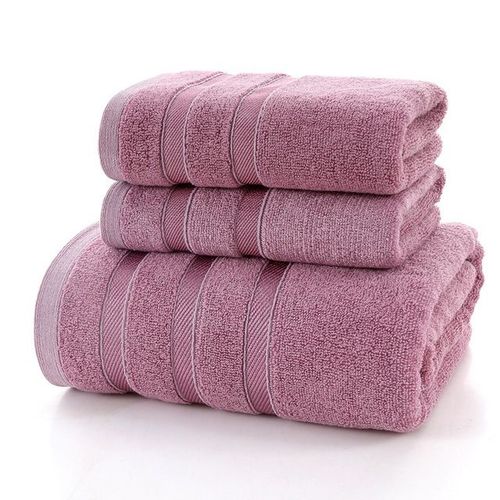 ZHUO MO-Serviette de bain en fibre de bambou pour adultes,salle de bain,grande,absorbante,antibactérienne,épaisse,4 couleurs,70*140 cm,35*75cm - Type Purple-2 face towel 34x75cm