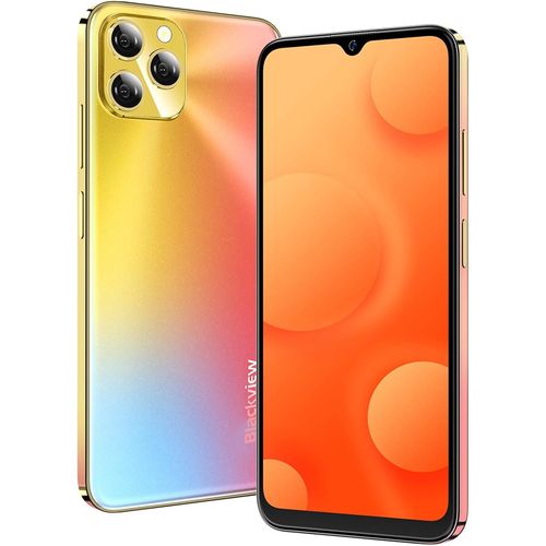 A95 Téléphone Débloqué, Caméra 20Mp+8Mp, Helio P70 8Go+128Go, Écran Hd+ 6,53"", 4380Mah 18W Charge Rapide, Smartphone Dual Sim Android 11, Gps Empreintes Digitales, Haut-Parleur Box, Or