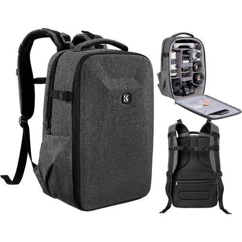 Sac À Dos Rigide Pour Appareil Photo Reflex Numérique Avec Compartiment Pour Ordinateur Portable De 15 À 15,6 Pouces, Étui Étanche Compatible Avec Drone Canon/Nikon/Sony/Dji Mavic-Twinsim
