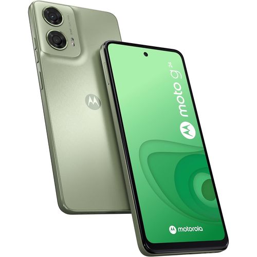 G24 128Go Vert Amande, Smartphone Débloqué, Écran 6,6"", Double Capteur 50Mp, Dolby Atmos, Batterie 5000 Mah, Chargeur 20W Et Coque De Protection Inclus