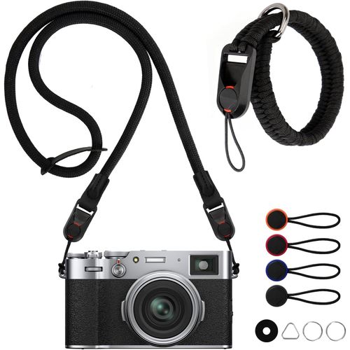 Sangle Appareil Photo, Dragonne Appareil Photo Avec Sangle De Poignet, Avec 4 Declenchement Rapide Dragonne, Sangle Réglable Pour Appareil Photo Reflex Numérique