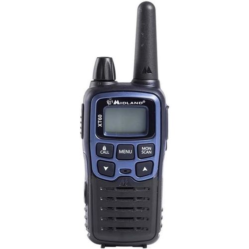 Xt60 C1179, Radio Bibande, Talkie-Walkie Avec Charge Rapide, Format 69 Lpd Et 24 Pmr446, Portée De 10 Km, 38 Tonalités, 83 Codes, Jeu De 2 Émetteurs-Récepteurs, Bleu Métallique