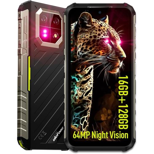 Armor 22 Smartphone Incassable Android 13,16Go+128Go/Sd-512Go 6.58"" Fhd+ 120Hz 64Mp+64Mp Nocturne Vision 6600Mah 33W 4G Dual Sim/5G Wifi/Nfc/Gps/Ip69K Téléphone Étanche (Vert)