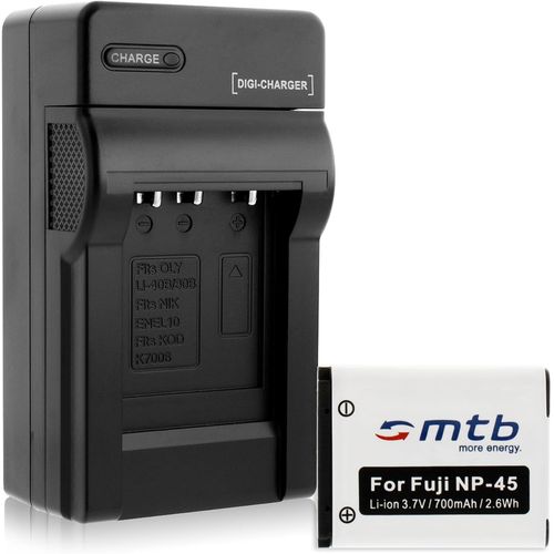 Batterie + Chargeur (Auto/Secteur) Pour Fuji Fujifilm Np-45 / Finepix J.. Jv.. Jx.. Jz.. T.. Xp.. Z..V. Liste