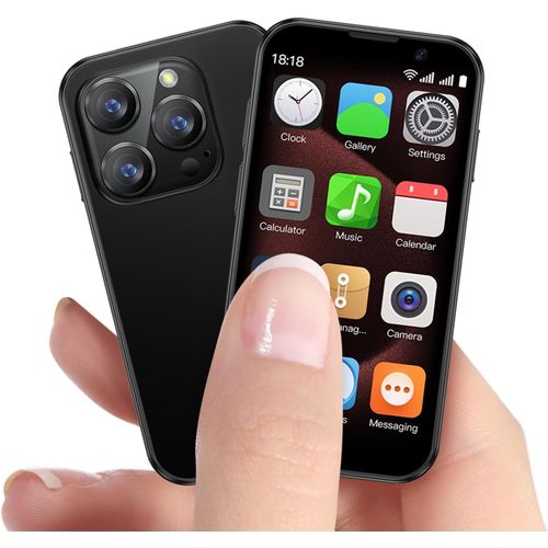 Mini Smartphone,Petit Smartphone 3G Debloqué,3.0"" Hd Écran,Téléphone Portable Pas Cher,Double Sim,2Gb Ram+16Gb Rom Reconnaissance Faciale,Mini Phone Pour Enfants De Poche,Android Phone-Noir