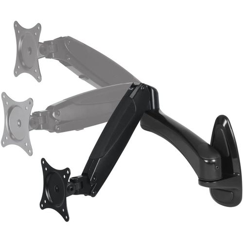 W1-3D - Support Mural Pour Moniteur Avec Technologie De Levage À Gaz, Bras De Moniteur Pour Montage Mural, Pour Moniteurs Et Téléviseurs Ultra-Larges Jusqu'À 43""/49"", Jusqu'À 8 Kg (17,6 Ibs)