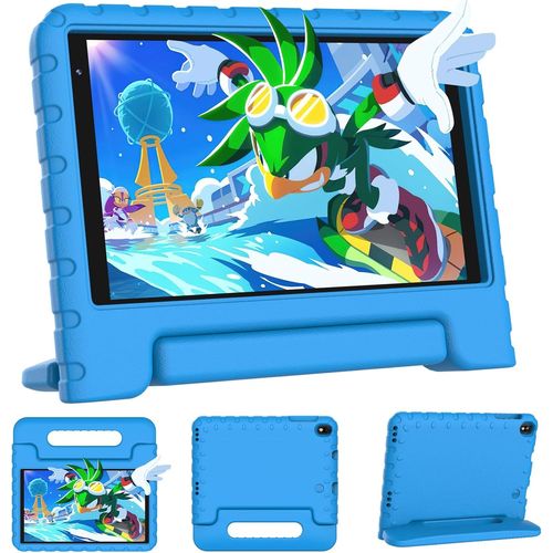 Tablette Enfants 8 Pouces Fhd Avec 2Go De Ram+32Go De Stockage (Jusqu'À 1Tb Tf), Écran Ips 1280*800, Wifi,Tablette Tactile Android Avec Contrôle Parental, Étui De Protection Pour Enfant Inclus - Bleu