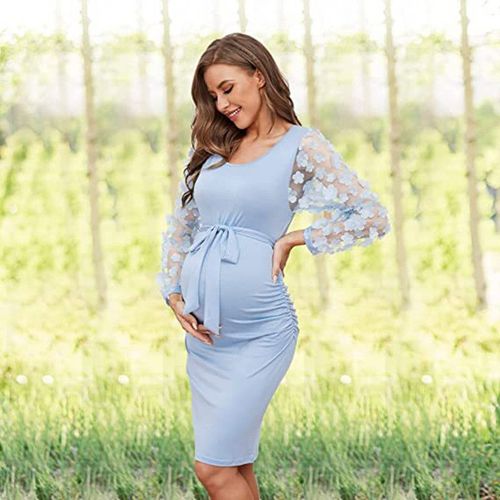 Jupe Longue À Fleurs Pour Femmes,Accessoires De Photographie De Maternité,Robe Maxi Extensible,Robes De Maternité Pour Femmes Enceintes,Vêtements Pour Séance Photo