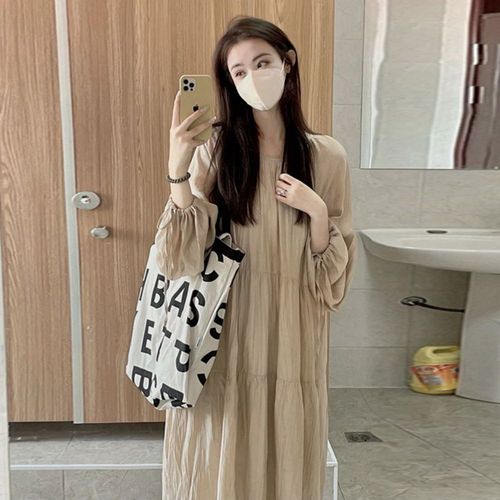 Alterdress-Robe À Manches Sulfpour Femmes Enceintes,Vêtements Éducatifs De Séance Photo De Grossesse,Printemps Et Automne