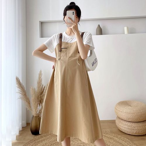 Robe Patchwork Une Pièce Pour Femme Enceinte,Vêtements D'été,Mode Coréenne,Ligne A,Chic,Ins,Grossesse,Doux,Mignon,7025 -