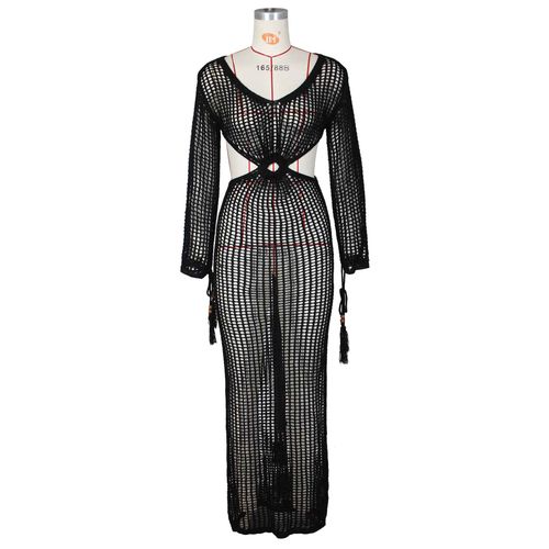 Robe Longue En Tricot Évidée Pour Femme Enceinte,Robe De Photographie,Couverture De Bikini,Batterie De Grossesse,Prise De Vue Photo,Sexy