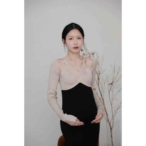 Alterfur S A Line Slim Pulls Pour Femmes Enceintes,Tambours Con,Grossesse,Fête Préchristophe,Vêtements D'automne Et D'hiver