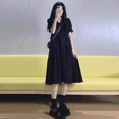 Robe Longue Noire Amincissante Pour Mères,Tenue Élégante,À La Mode,Drapeau Haut De Gamme,Été