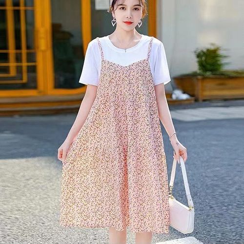 Alterwear-Jupe Haut Deux Pièces Pour Femme,Tissu Polyester,Motif Floral,Style Coréen,Décontracté,Faux,Précieux,Été